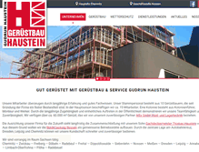 Tablet Screenshot of haustein-geruestbau.com